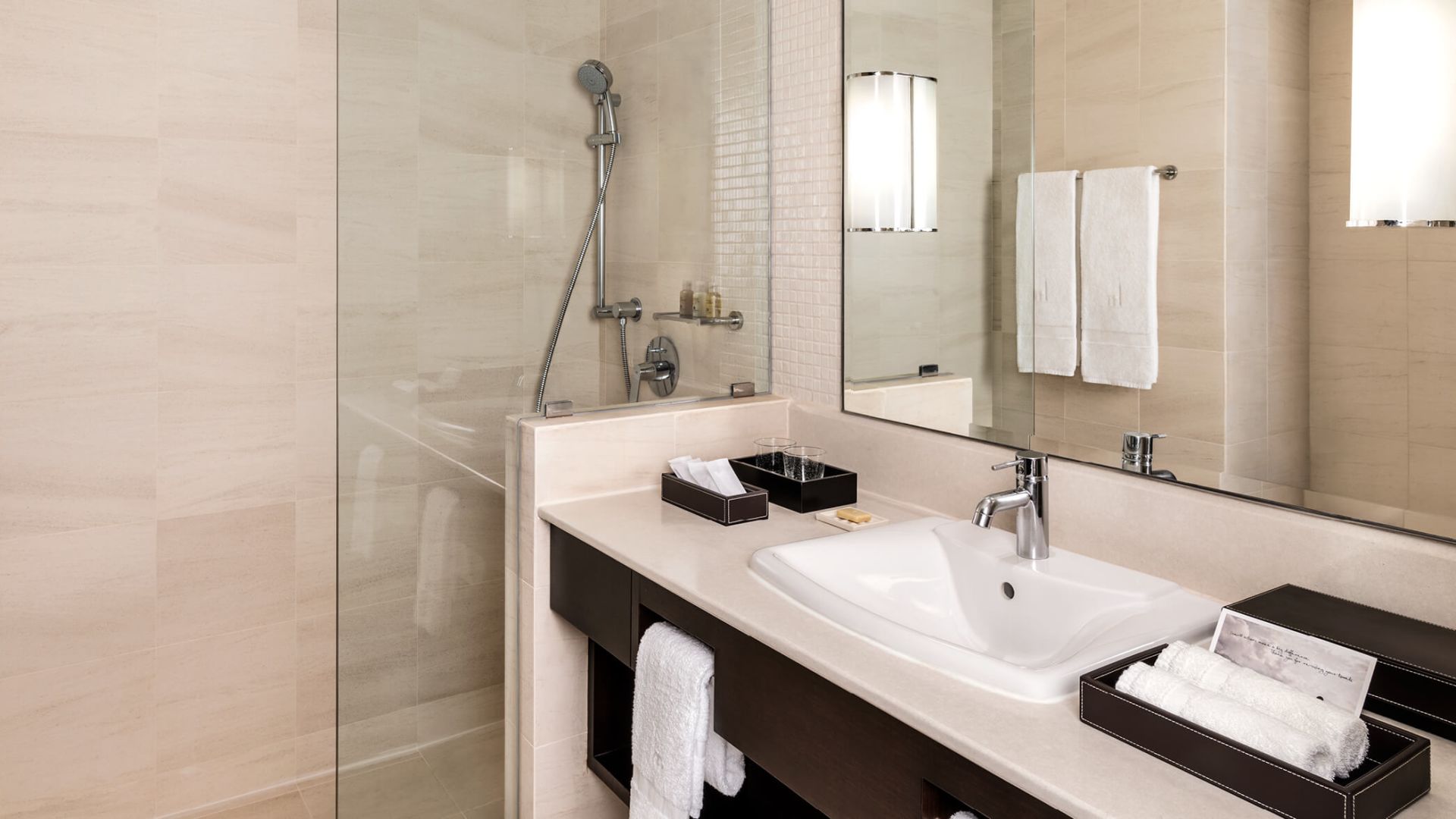 Bathroom with separated shower stall - Image