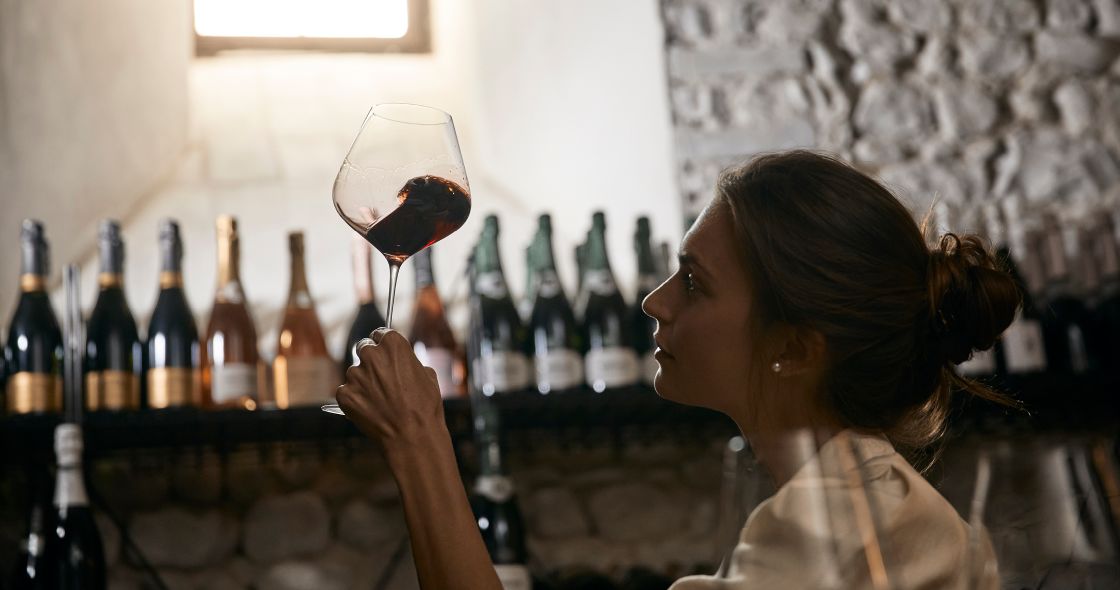 A Person Drinking Wine