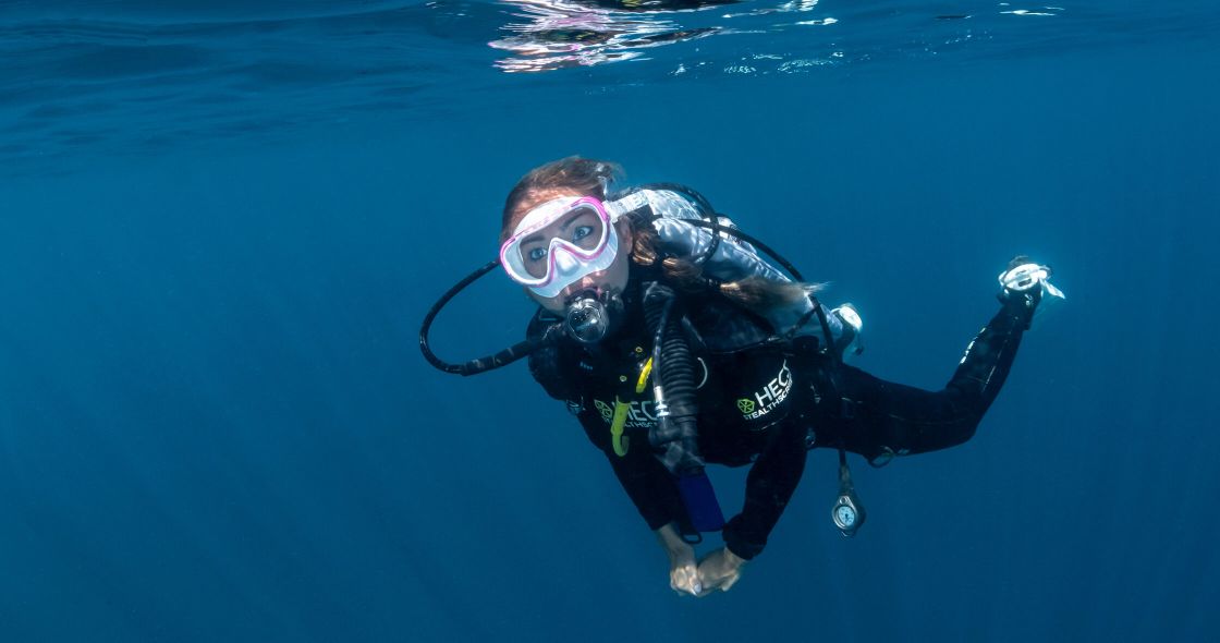 A Person In Scuba Gear Underwater