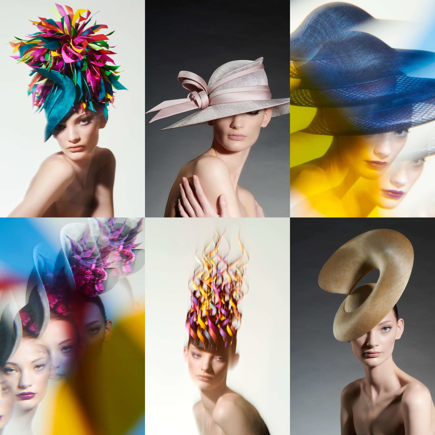 A Collage Of A Person Wearing A Hat