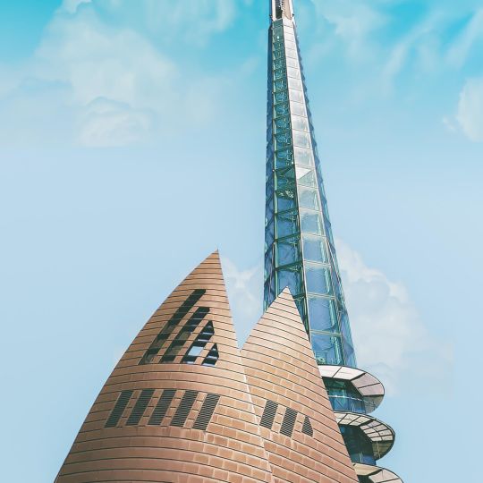 A Tall Building With A Tower