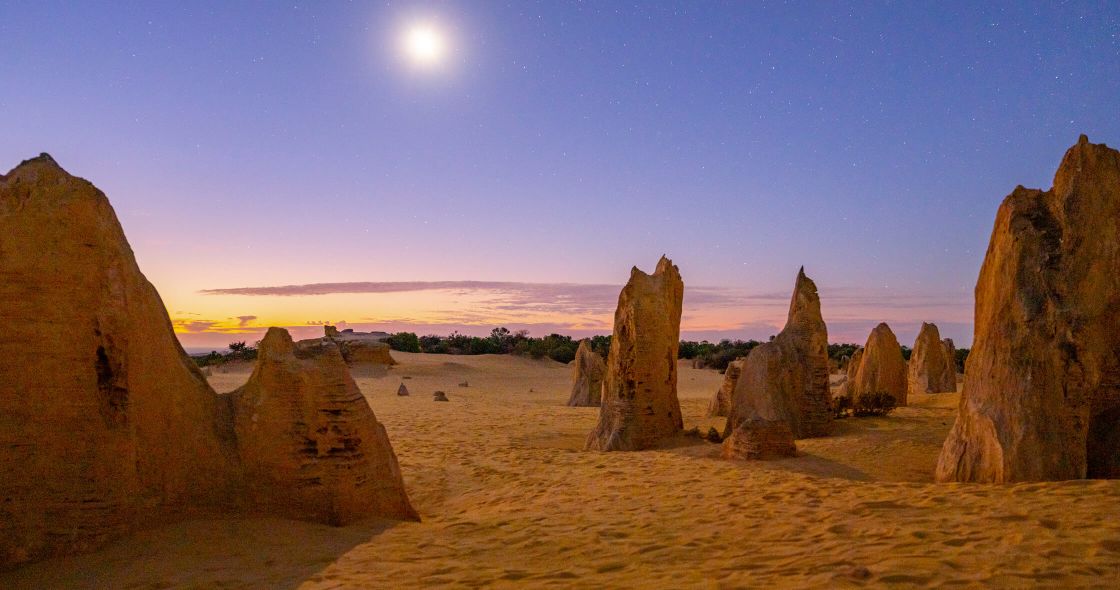 A Desert Landscape With Large Rocks