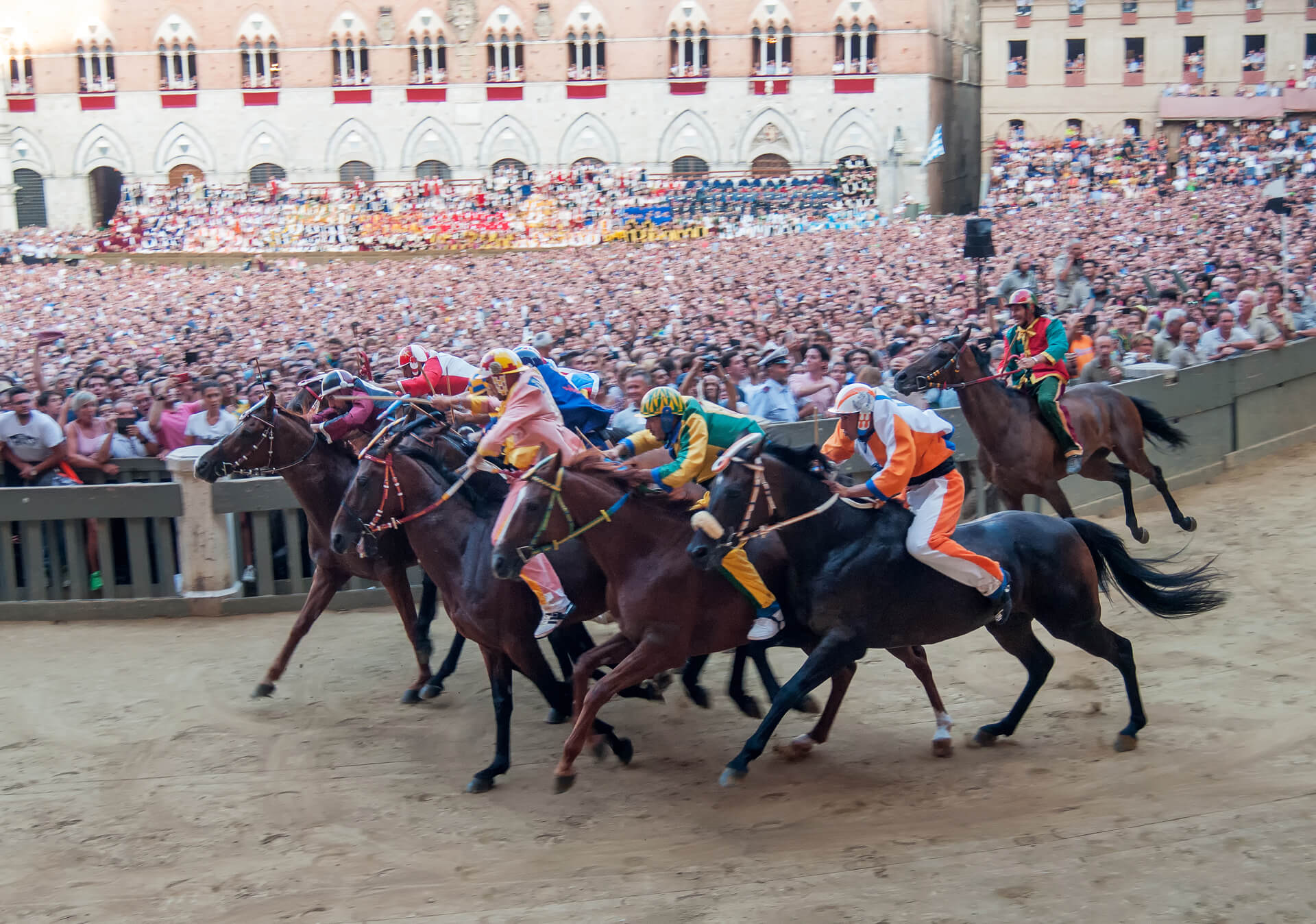 Jockeys Racing Horses In A Race